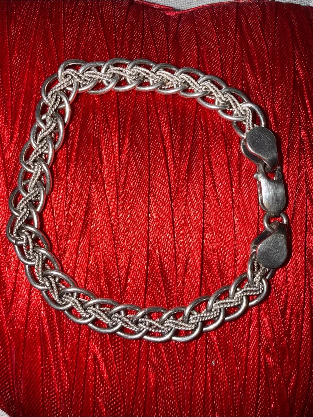 Sterling Silver Rope Chain Bracelet - Silver